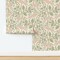 Cottagecore Sage Green Blush Pink Bird Woodland Rustic Leaves Custom Removable Wallpaper by Spoonflower Peel & Stick Wallpaper 2FT Wide